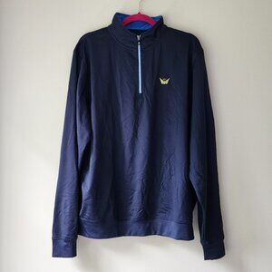 FootJoy Golf 1/4 Zip Performance Top | Large | Long Sleeve Pullover Navy Blue